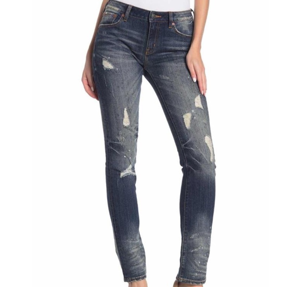 Remix by Rock Revival Mid Rise Straight Blue Jeans